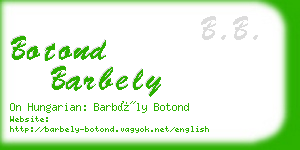 botond barbely business card